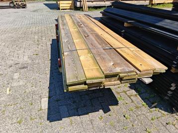 restpartij geimpregneerde schutting planken beschikbaar voor biedingen