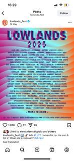 5 Lowlands tickets, Tickets en Kaartjes, Evenementen en Festivals, Twee personen