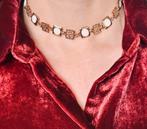 Vintage Gouden Choker Ketting Monet/Napier Stijl, Overige materialen, Ophalen of Verzenden, Goud, Verstelbaar