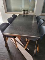 tuintafel graniet met RVS zgan, Tuin en Terras, Tuintafels, Ophalen, Zo goed als nieuw, Rechthoekig, Rvs