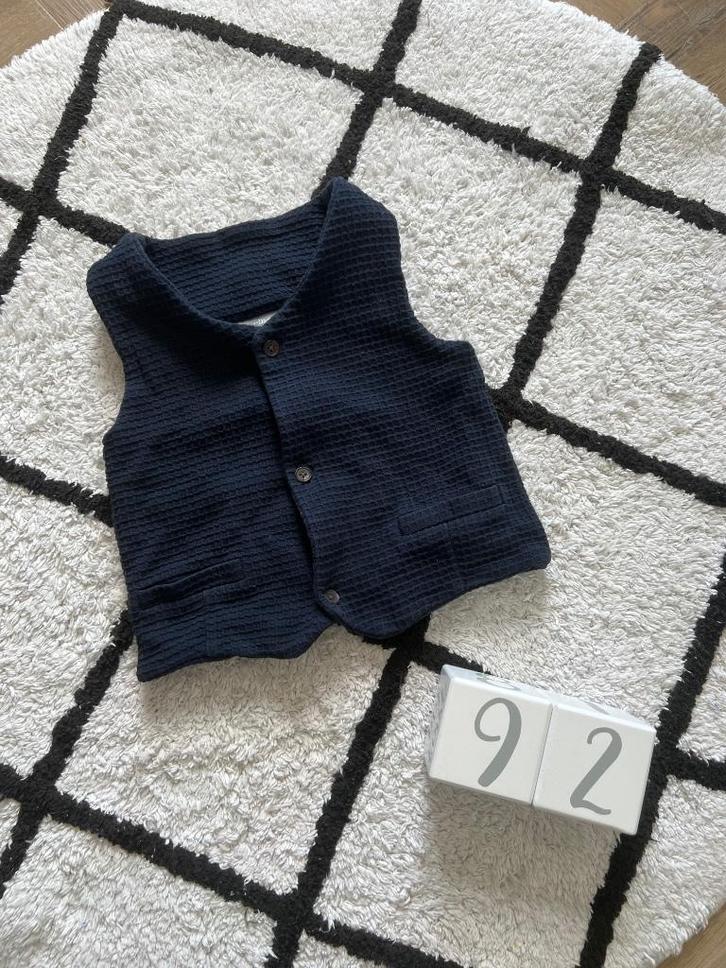 ZGAN navy blauw JBC gilet 86 92 baby vest feest outfit, Kinderen en Baby's, Kinderkleding | Maat 92, Zo goed als nieuw, Jongen of Meisje
