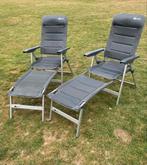 2 Dukdalf Campingstoelen met Voetenbank, Ophalen of Verzenden, Gebruikt, Campingstoel