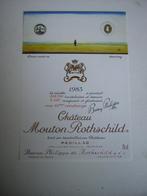 Origineel Chateau Mouton Rothschild Wijn Etiket 1983, Frankrijk, Nieuw, Ophalen of Verzenden, Rode wijn