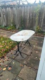 Franse bistro tuintafel marmer, Tuin en Terras, Ophalen, Zo goed als nieuw, Rechthoekig, Hout