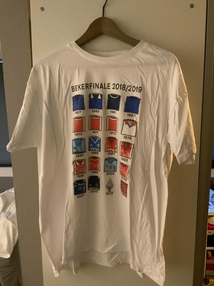 Ajax Bekerfinale Shirt 2018/2019, Kleding | Heren, T-shirts, Zo goed als nieuw, Maat 56/58 (XL), Wit, Ophalen of Verzenden