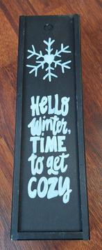 Winterse Wijndoos - Hello Winter, Time to get Cozy, Minder dan 50 cm, Minder dan 50 cm, Ophalen of Verzenden, Zo goed als nieuw