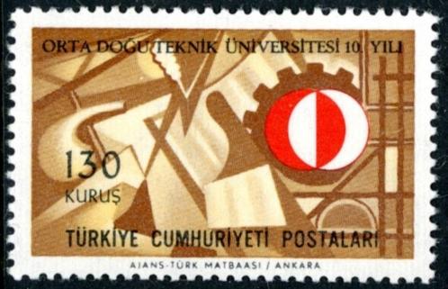 Turkije 2026-pf - 10 jaar Technische Universiteit, Postzegels en Munten, Postzegels | Azië, Postfris, Midden-Oosten, Ophalen of Verzenden
