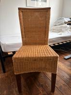 Rieten stoel (twee), Huis en Inrichting, Ophalen, Zo goed als nieuw, Bruin, Twee