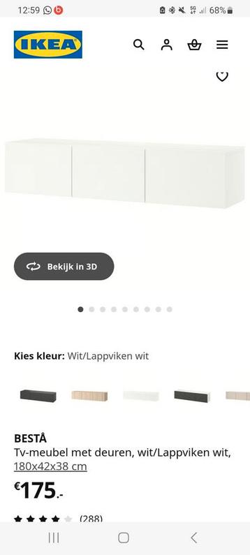 Ikea besta wandmeubels. Wit - afbeelding 1