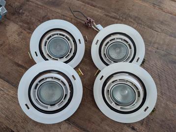 Set van 4 inbouwspots incl. travo, diameter 13 cm. beschikbaar voor biedingen