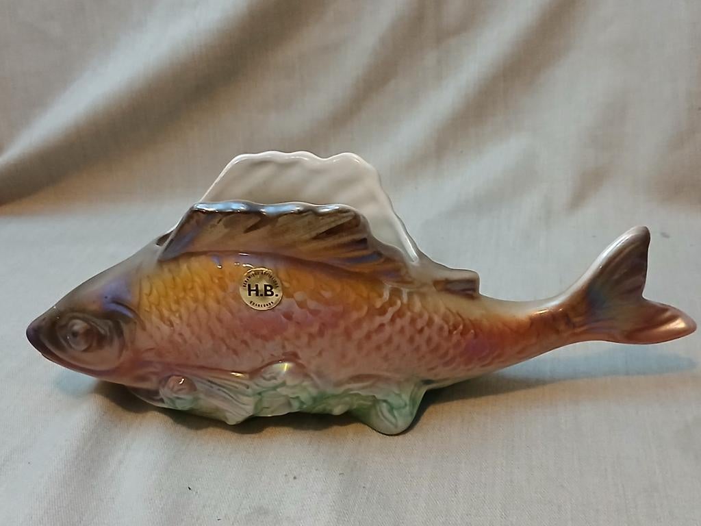 Jardiniere "Karper" "H. Bequet Quaregnon" No. 705, Antiek en Kunst, Ophalen of Verzenden