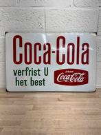 Coca-Cola Langcat emaillebord, Ophalen, Zo goed als nieuw, Reclamebord