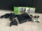 Xbox 360S zwart metveel spellen en controllers, Met 2 controllers, Met games, Gebruikt, 360 S