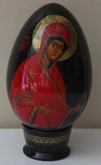 houten ei met icoon 112865/6, Ophalen of Verzenden, Zo goed als nieuw, Christendom | Katholiek