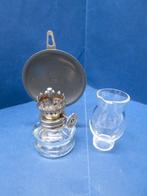 Mini Olielampje, Wandlampje, Tafellampje, glas, 2 stuks, Antiek en Kunst, Ophalen of Verzenden