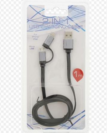 2-in-1 USB Laad- en Data kabel (mét Gratis Verzending) beschikbaar voor biedingen