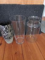 Vazen, Overige kleuren, Ophalen of Verzenden, Minder dan 50 cm, Glas