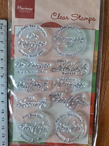 MARIANNE DESIGN NEDERLANDSE TEKST STEMPEL KERST KAARTEN MAKE beschikbaar voor biedingen