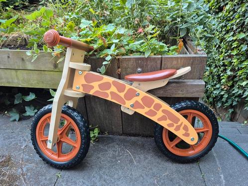 Houten Loopfiets Giraf, Kinderen en Baby's, Speelgoed | Buiten | Voertuigen en Loopfietsen, Gebruikt, Loopfiets, Ophalen
