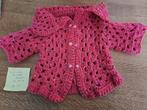 NIEUW gehaakt roze hexagon vestje maat 68/74, Ophalen of Verzenden, Nieuw, Meisje, Truitje of Vestje