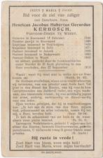Pastoor Henricus Kerbosch 1846 Roermond + 1910 Weert, Verzenden, Bidprentje