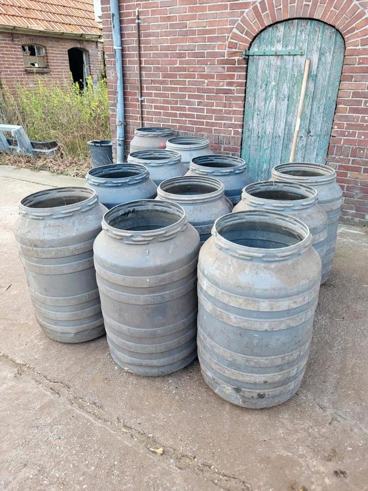 200L Vaten Zonder Deksel - Diverse Aantallen, Tuin en Terras, Regentonnen, Gebruikt, Kunststof, 150 liter of meer, Ophalen