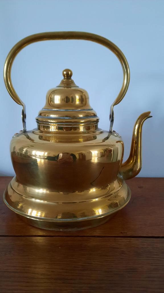 Oma's Koperen Waterketel met Schenktuit, Antiek en Kunst, Antiek | Koper en Brons, Ophalen