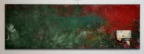 INDUSTRIEEL WERK 120X40 CM, Antiek en Kunst, Kunst | Schilderijen | Abstract, Ophalen