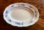 Petrys Regout Antieke Ovale Schaal Blauw Bloemmotief, Ophalen of Verzenden