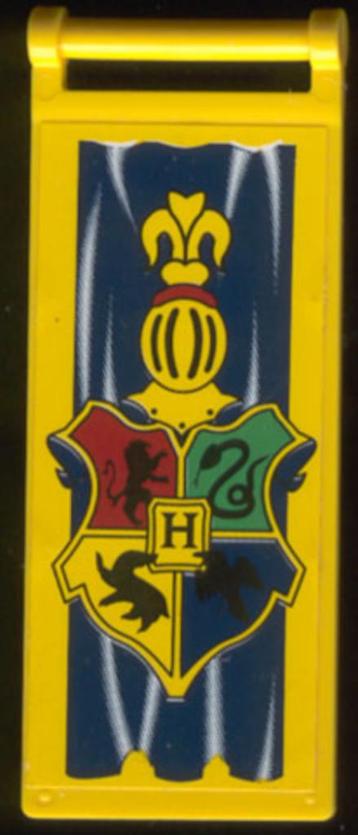 Lego Flag 7 x 3 with Bar Handle with HP Hogwarts Crest Patte beschikbaar voor biedingen