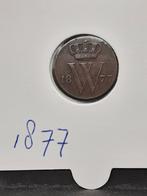 Halve cent 1877 koning Willem III, Postzegels en Munten, Munten | Nederland, Ophalen of Verzenden, Koning Willem III, Overige waardes