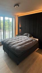Gave stijlvolle boxspring: Karlsson boxspring 140x200, Huis en Inrichting, Tweepersoons, Zo goed als nieuw, 200 cm, 140 cm