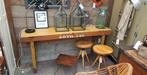 Robuust vintage oude markttafel, Huis en Inrichting, 25 tot 50 cm, Gebruikt, Rechthoekig, Ophalen
