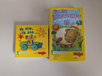 2 Haba Spellen: ik zie, ik zie en Bella Bloempje beschikbaar voor biedingen