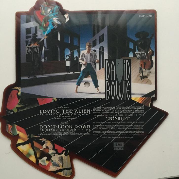 S34C David Bowie 5 singles + 10” shape  €55 ook ls te koop, Cd's en Dvd's, Vinyl Singles, Gebruikt, Single, Rock en Metal, 7 inch