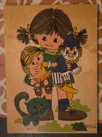 Vintage grote houten puzzel,  Rolf, Kinderen en Baby's, Ophalen of Verzenden, Meer dan 50 stukjes, Gebruikt