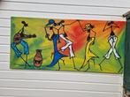Modern muzikaal kleurrijk schilderij op doek geschilderd., Minder dan 50 cm, Nieuw, Ophalen of Verzenden, Schilderij
