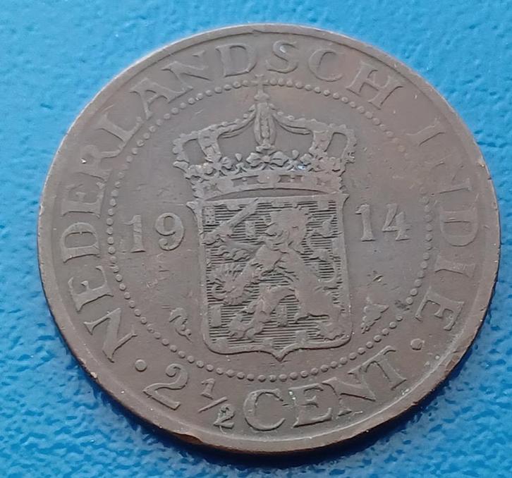 Nederlands-Indië 2½ cent 1920 - Wilhelmina, Postzegels en Munten, Munten | Nederland, Losse munt, Overige waardes, Koningin Wilhelmina