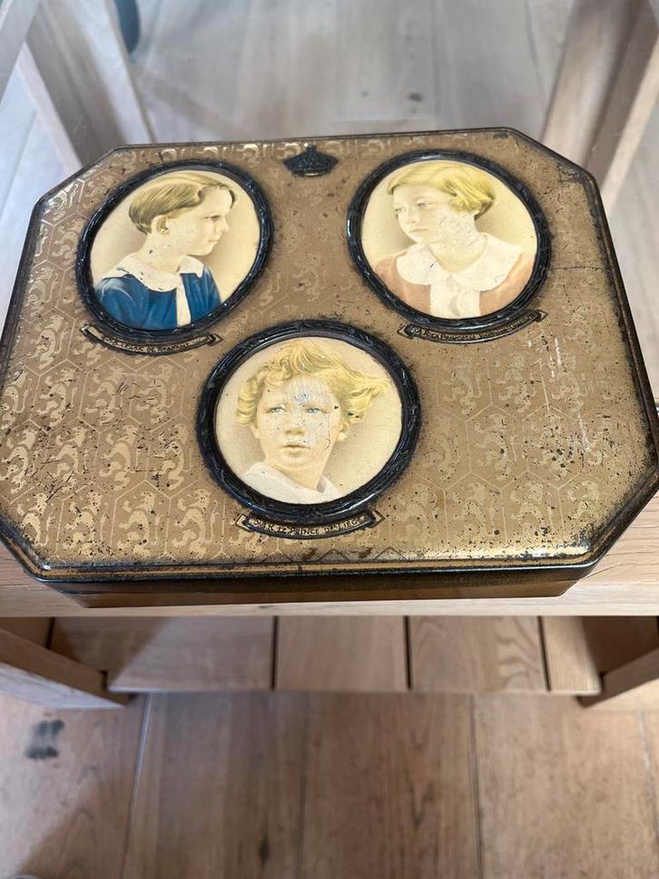 Cote d'Or Blik Leopold III Kinderen, Antiek en Kunst, Antiek | Tin, Ophalen