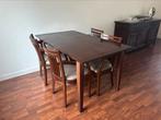 Eikenhouten eettafel met stoelen, Ophalen, Gebruikt, Klassiek, 4 tot 6 stoelen