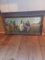 Religieuze afbeelding Jezus en apostelen in lijst, Antiek en Kunst, Ophalen of Verzenden