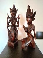 houtsnijwerk bali, indonesie, beeldje, dame, koppel, Antiek en Kunst, Ophalen of Verzenden