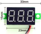 Digitale LED Spanningsmeter Voltmeter DC 2,5 V-32 V (inbouw), Nieuw, Ophalen of Verzenden