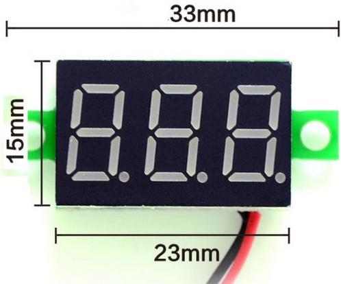 Digitale LED Spanningsmeter Voltmeter DC 2,5 V-32 V (inbouw), Hobby en Vrije tijd, Elektronica-componenten, Nieuw, Ophalen of Verzenden
