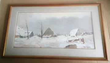 Wintergezicht met boerderijen - TOON KOSTER (1913-1990) beschikbaar voor biedingen