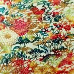 Antieke Japanse natuurzijden coupons quilt patchwork kleding, Verzenden, Zo goed als nieuw, 30 tot 120 cm, Roze