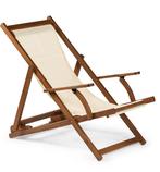 Tuin Vintage Reheti PVC haagbeukenhout ligstoel met leuning, Ophalen, Nieuw, Hout