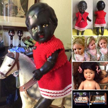🌿 Pop,  Wildebras ,” Verschillende  Antiek/Oude Poppen🌿 beschikbaar voor biedingen