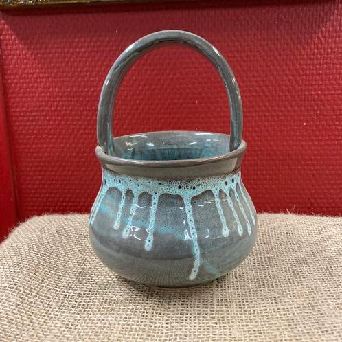 Vintage keramiek mandje planten pot, Antiek en Kunst, Curiosa en Brocante, Ophalen of Verzenden