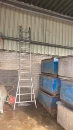 Dirks deel schuifladder 12 sporten, Doe-het-zelf en Verbouw, Ladders en Trappen, Ophalen, Zo goed als nieuw, 4 meter of meer